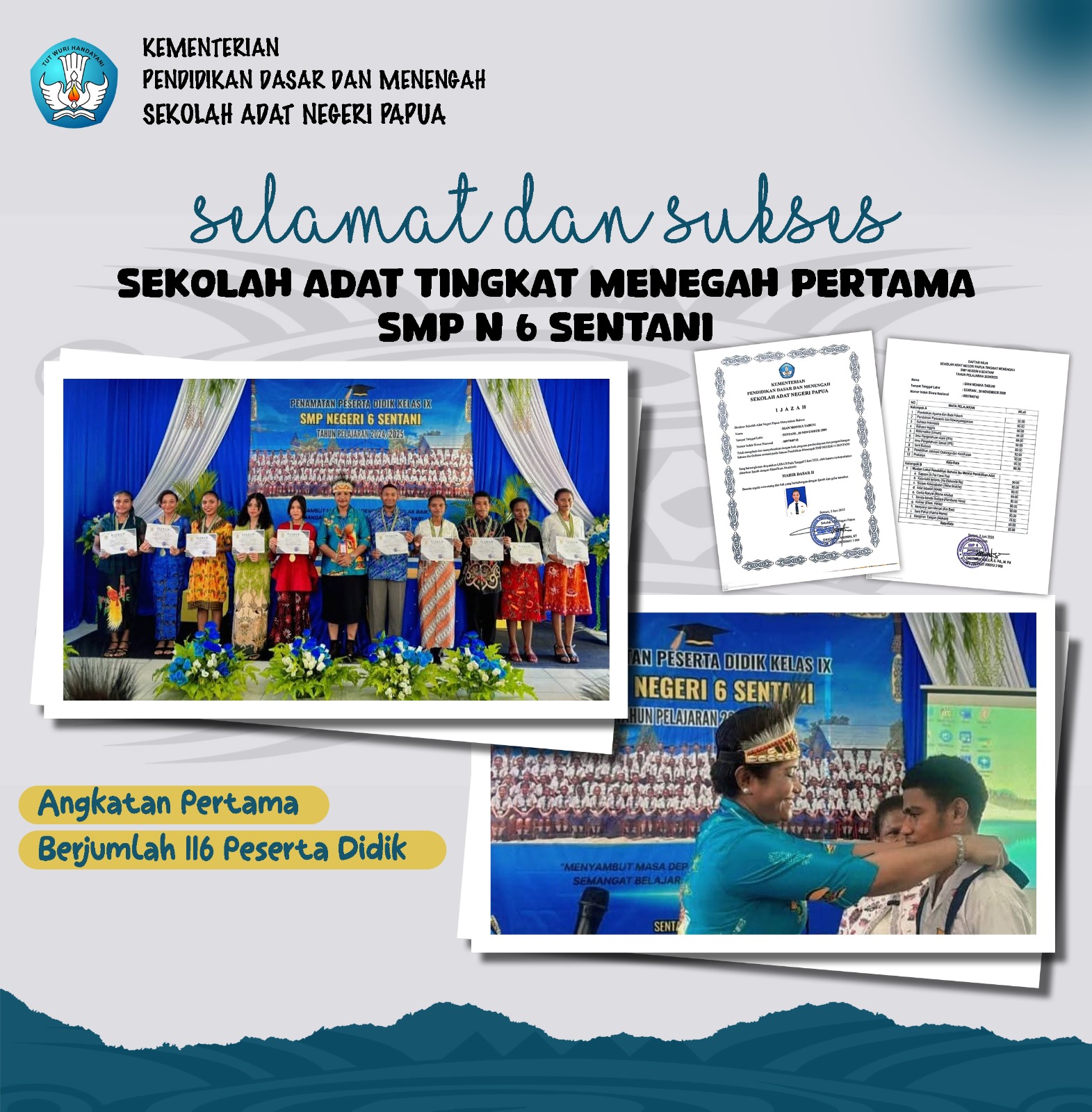 Read more about the article Angkatan Pertama Peserta Didik Kelas IX Pendidikan Adat Pada SMPN 6 Sentani