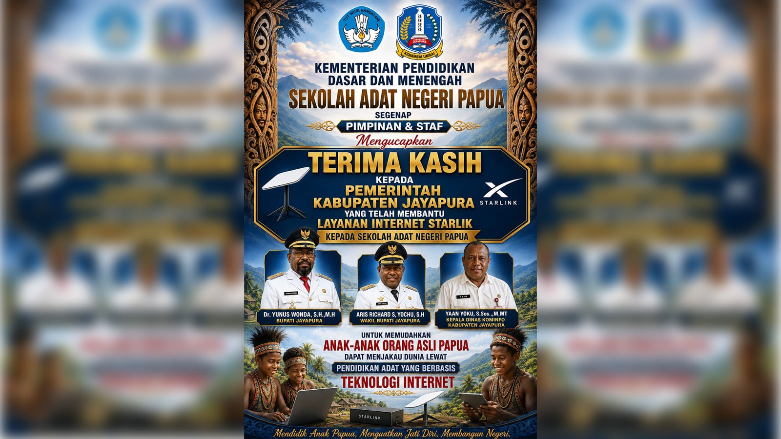 You are currently viewing Sekolah Adat Negeri Papua Mendapatkan Layanan Starlink Dari Pemerintah Kabupaten Jayapura